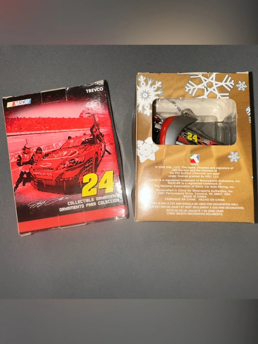Jeff Gordon #24 Red and Black Die-Cast Car Ornament